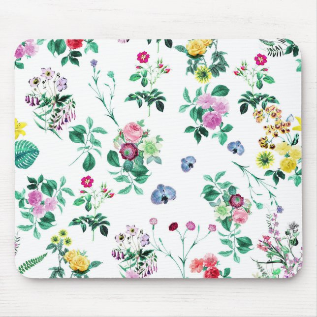 Mousepad Linda Arte Retro Floral (Frente)