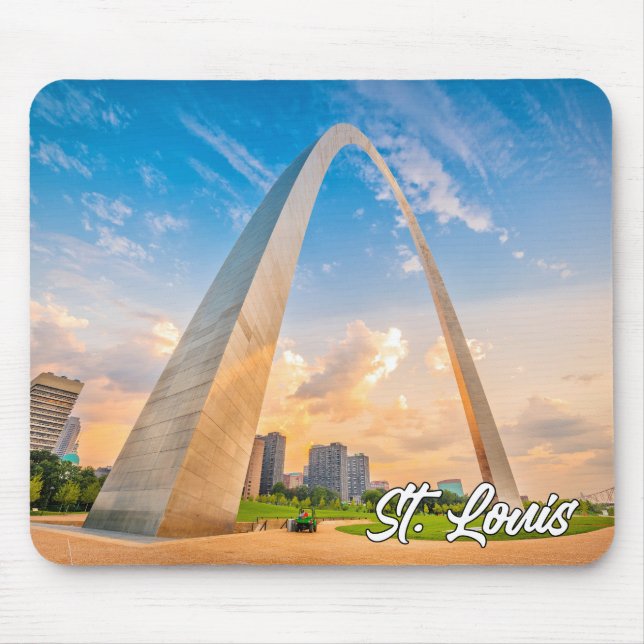 Mousepad Linda Cidade De Ruas. Louis, Missouri, EUA (Frente)