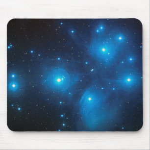 Mousepad Linda constelação Azul Aqua Pleiades Celestial