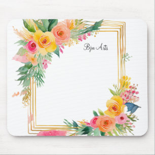 Mousepad Linda Cor De Rosa E Amarelo