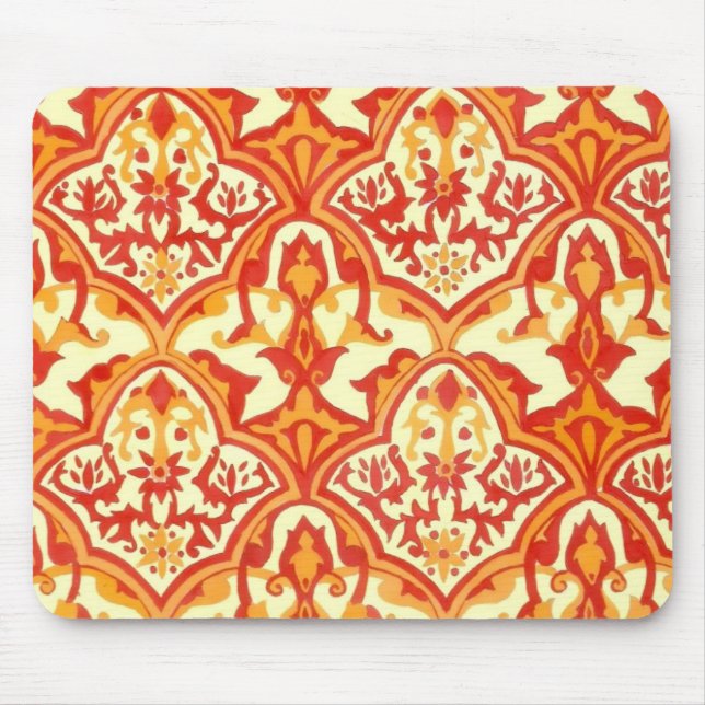 Mousepad Linda cor vermelha e laranja padrão (vencedora do  (Frente)