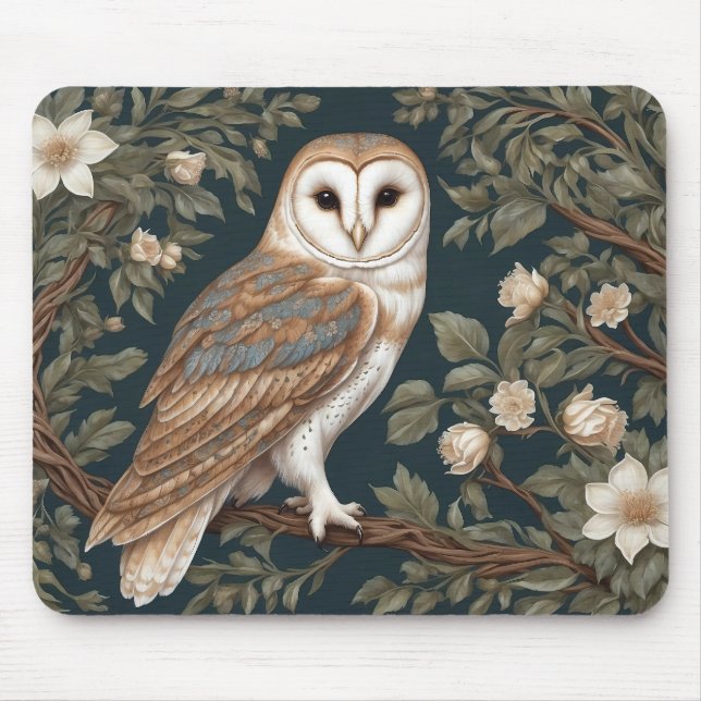 Mousepad Linda Coruja-Celeiro William Morris Inspirou (Frente)