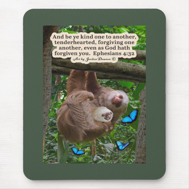 Mousepad Linda Escritura de Lama: Efesianos 4:32 (Frente)