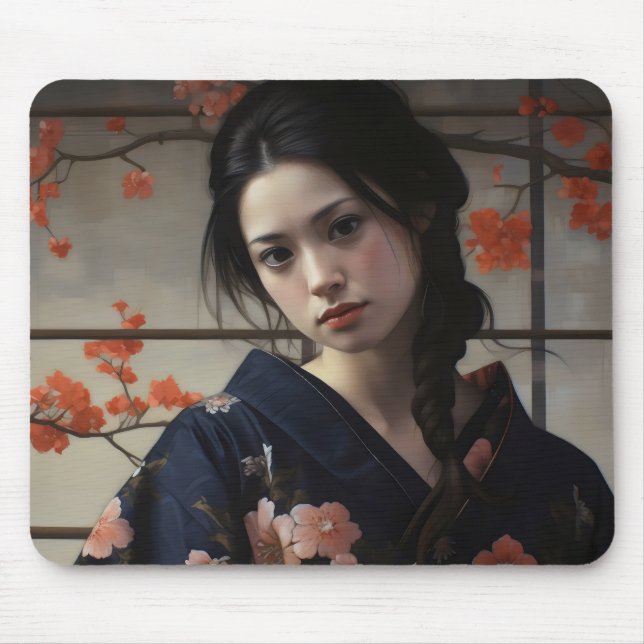 Mousepad Linda garota asiática (Frente)