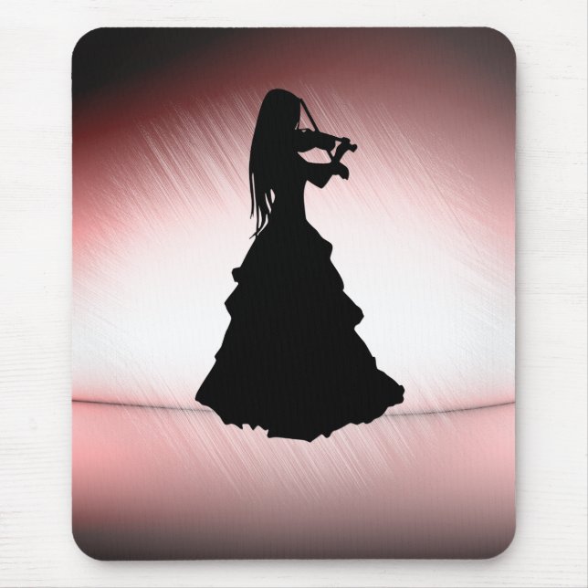 Mousepad Linda garota cigana joga violino (Frente)
