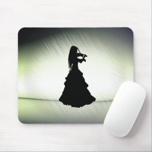 Mousepad Linda garota cigana joga violino Laptop HP verde