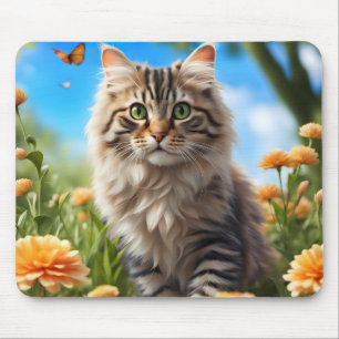 Mousepad Linda gata de belo jardim
