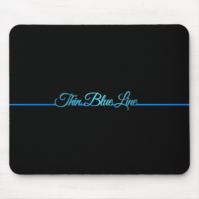Mousepad Linda linha azul fina elegante (Frente)