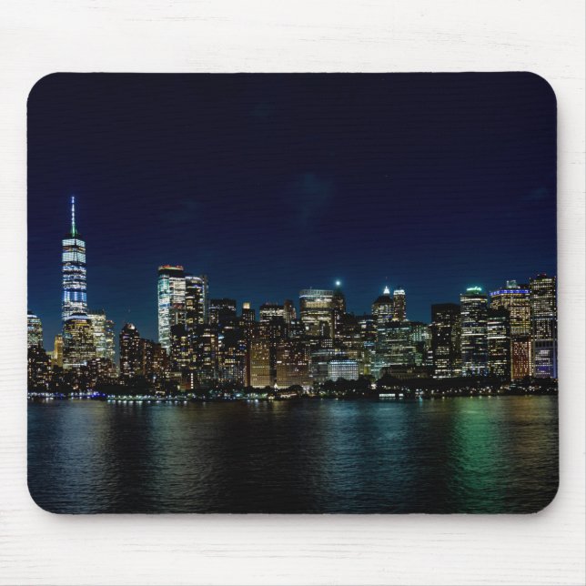 Mousepad Linda linha telefônica de Nova York à noite (Frente)