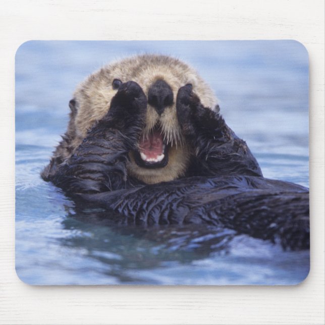 Mousepad Linda lontra marinha | Alasca, EUA (Frente)
