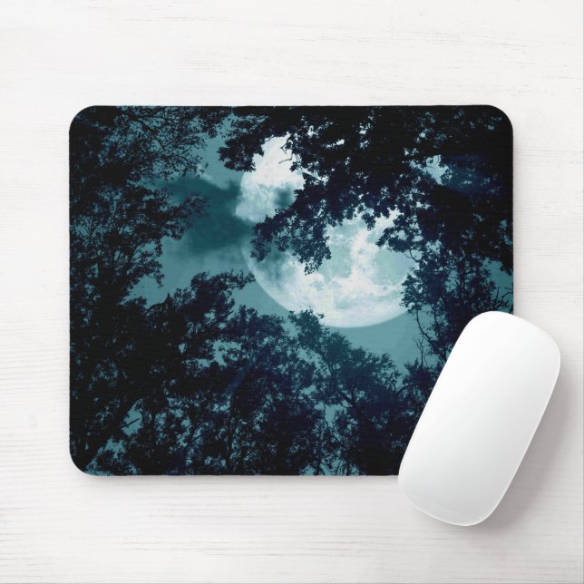 Mousepad Linda Lua brilha pelas árvores (Com mouse)