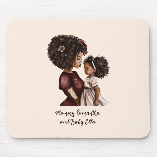 Mousepad Linda mãe negra e filha (26) (Frente)