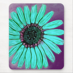 Mousepad Linda mão esboçada Flor