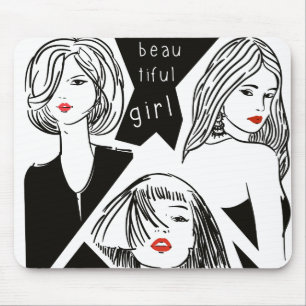Mousepad linda menina