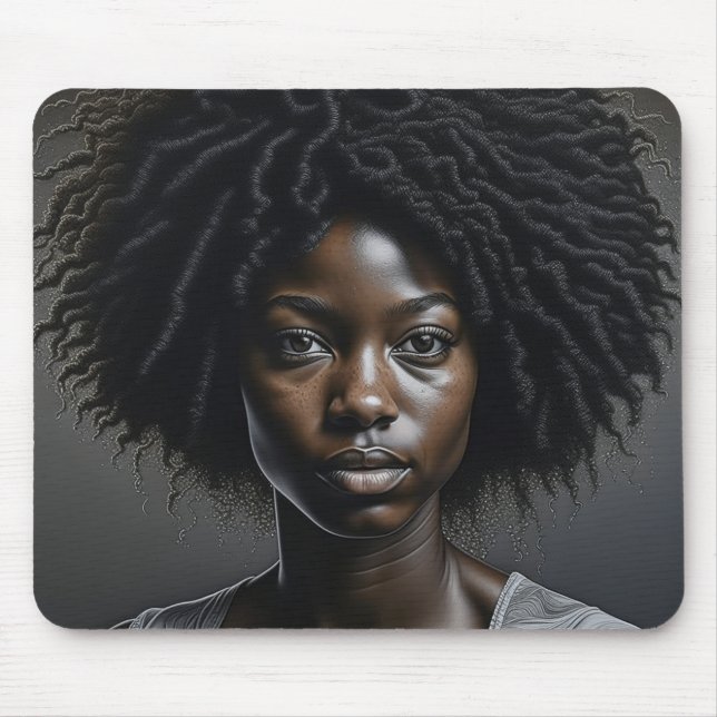 Mousepad Linda mulher afro-americana Ai Art (Frente)
