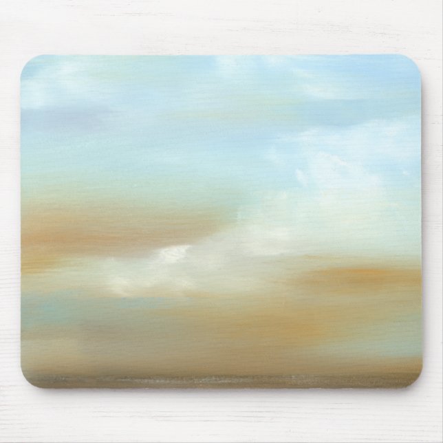 Mousepad Linda paisagem com nuvens Fluffy (Frente)