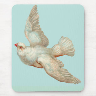 Mousepad linda pomba branca