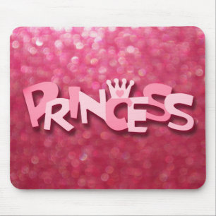 Mousepad Linda Princesa Rosa Bokeh Brilhante
