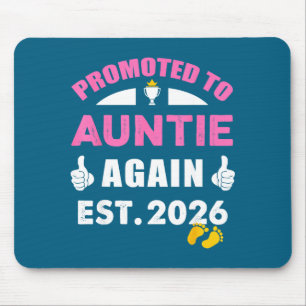Mousepad Linda Promovida a Tia Novamente 2026 Divertida Tia