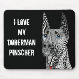 Mousepad Linda proteção do mouse doberman Pinscher