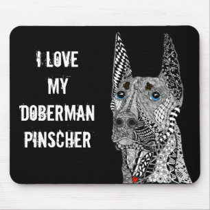 Mousepad Linda proteção do mouse doberman Pinscher