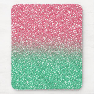 Mousepad Linda tenda verde-rosa brilhante brilho