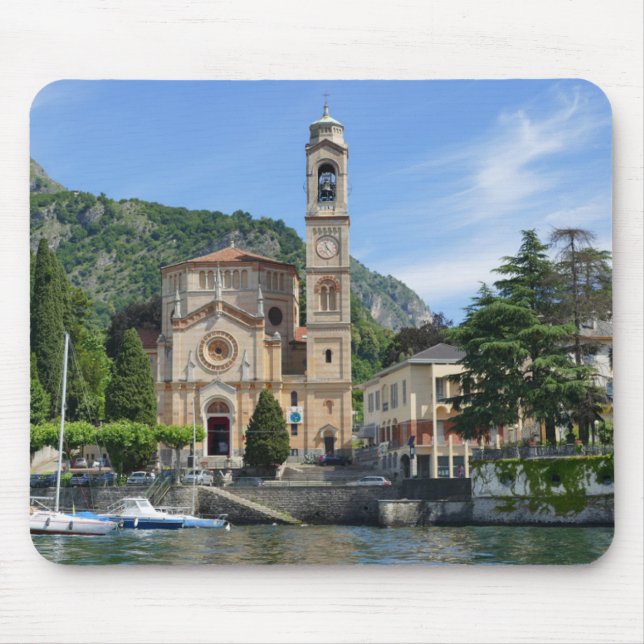 Mousepad Linda Tremezzo Lake Como Itália (Frente)