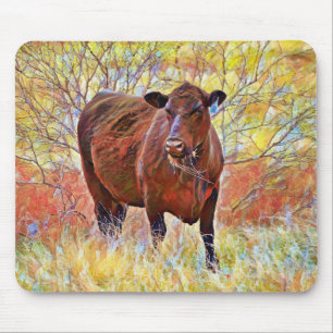Mousepad Linda Vaca no Pad de Mouse de Arte Pastosa