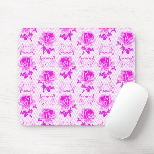 Mousepad Linda Vintage Purple Floral (Com mouse)
