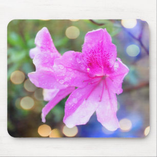 Mousepad Lindas flores cor-de-rosa do jardim. Foto botânica