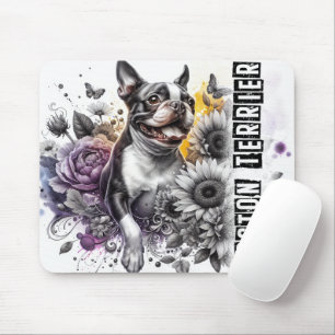 Mousepad Lindas Rações de Cachorro/Cachorro de Boston Terri