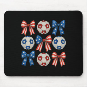 Mousepad Lindo Arco de Coquete de Menina de Futebol Retrô p