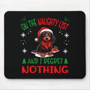 Mousepad Lindo cachorro dachshund Wiener Doxie Natal no T
