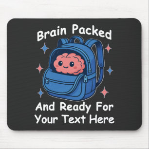 Mousepad Lindo “Cérebro Pronto” Personalizável de Volta às 
