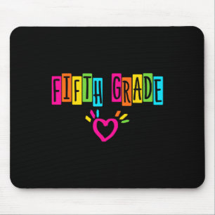 Mousepad Lindo Coração da Quinta Série Primeiro Dia de Aula