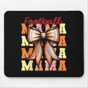 Mousepad Lindo Laço Coquete de Dia de Jogo de Futebol para