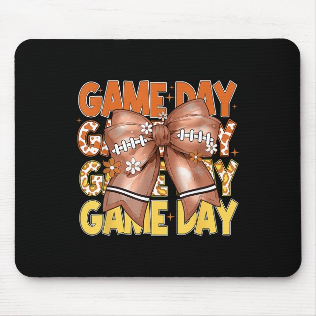 Mousepad Lindo Laço Sedutor de Futebol Leopardo Dia de Jogo (Frente)