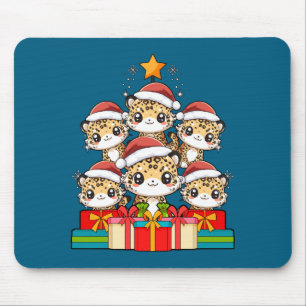 Mousepad Lindo Lagarto Leopardo Gecko Árvore de Natal Xmas