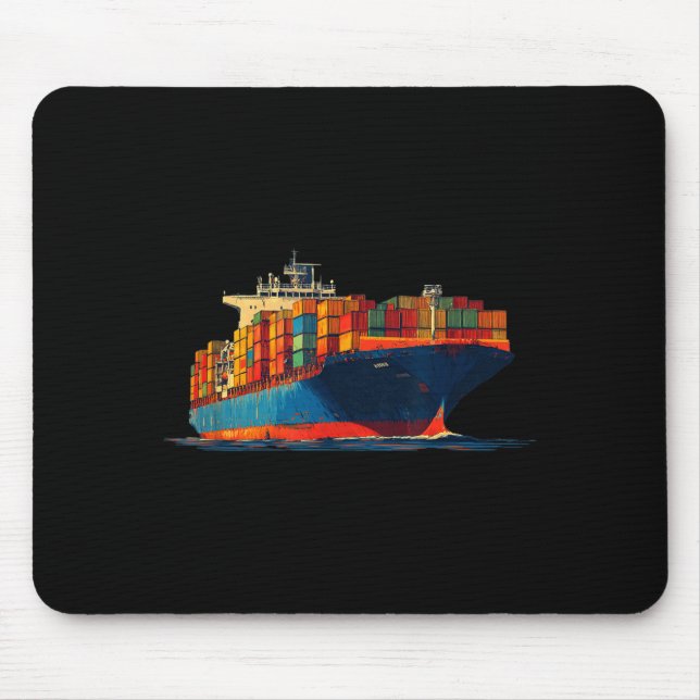 Mousepad Lindo Navio de Transporte Procura Amantes de Contê (Frente)