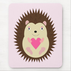 Mousepad Lindo ouriço bebê menina rosa