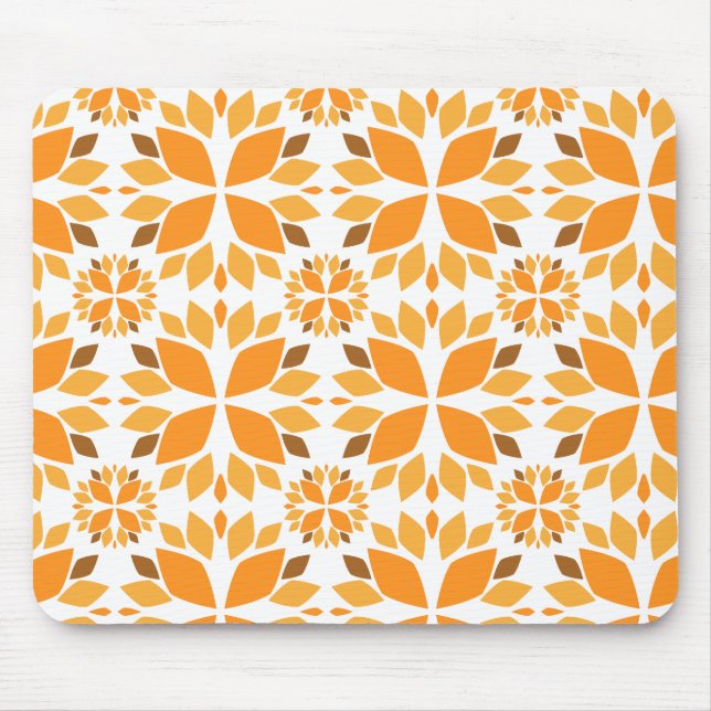 Mousepad lindo padrão pétal de flor marrom (Frente)