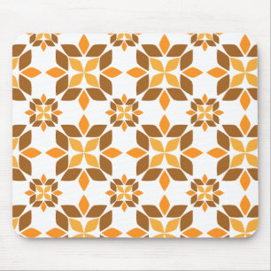 Mousepad lindo padrão pétal de flor marrom
