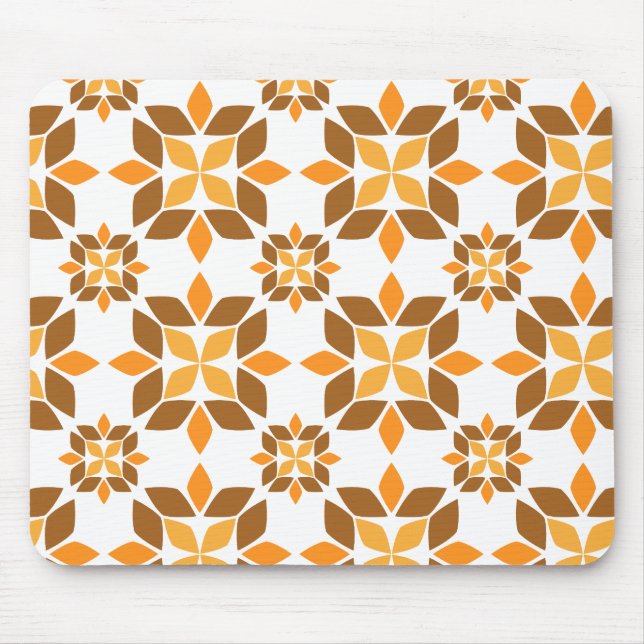 Mousepad lindo padrão pétal de flor marrom (Frente)