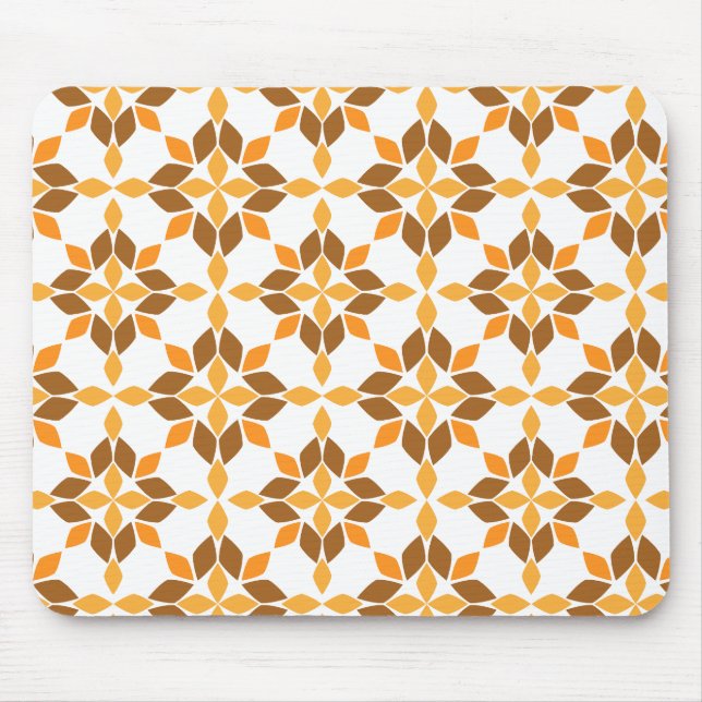 Mousepad lindo padrão pétal de flor marrom (Frente)