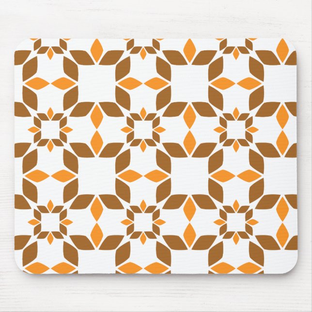 Mousepad lindo padrão pétal de flor marrom (Frente)