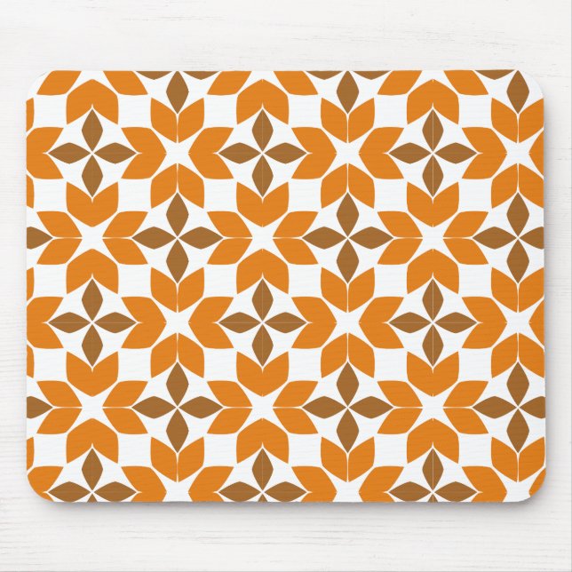 Mousepad lindo padrão pétal de flor marrom (Frente)