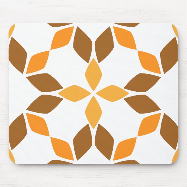 Mousepad lindo padrão pétal de flor marrom (Frente)