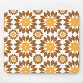 Mousepad lindo padrão pétal de flor marrom