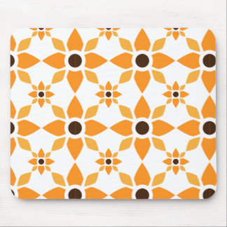 Mousepad lindo padrão pétal de flor marrom