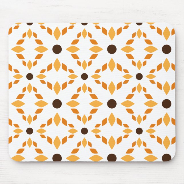 Mousepad lindo padrão pétal de flor marrom (Frente)